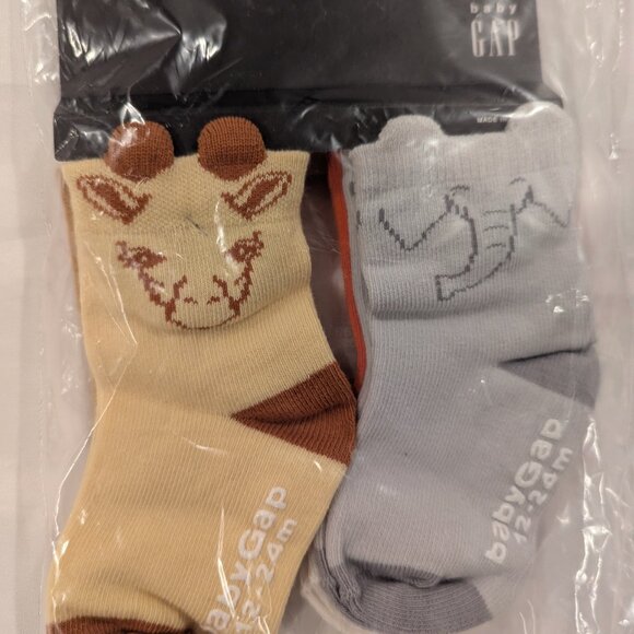 NWT Baby Gap Baby & Toddler Animal Crew Socks (4-Pack) - Picture 4 of 7
